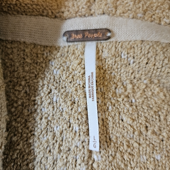 Free People Oversized Sunset Park Cardigan Sweater Low Sun Combo Size Large - Picture 6 of 10